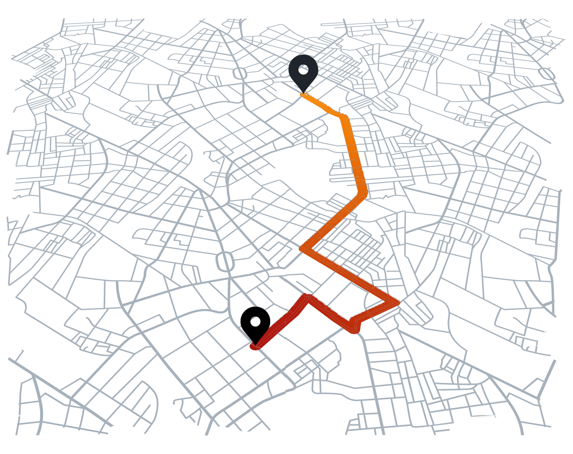 SpaceTime Path On Map