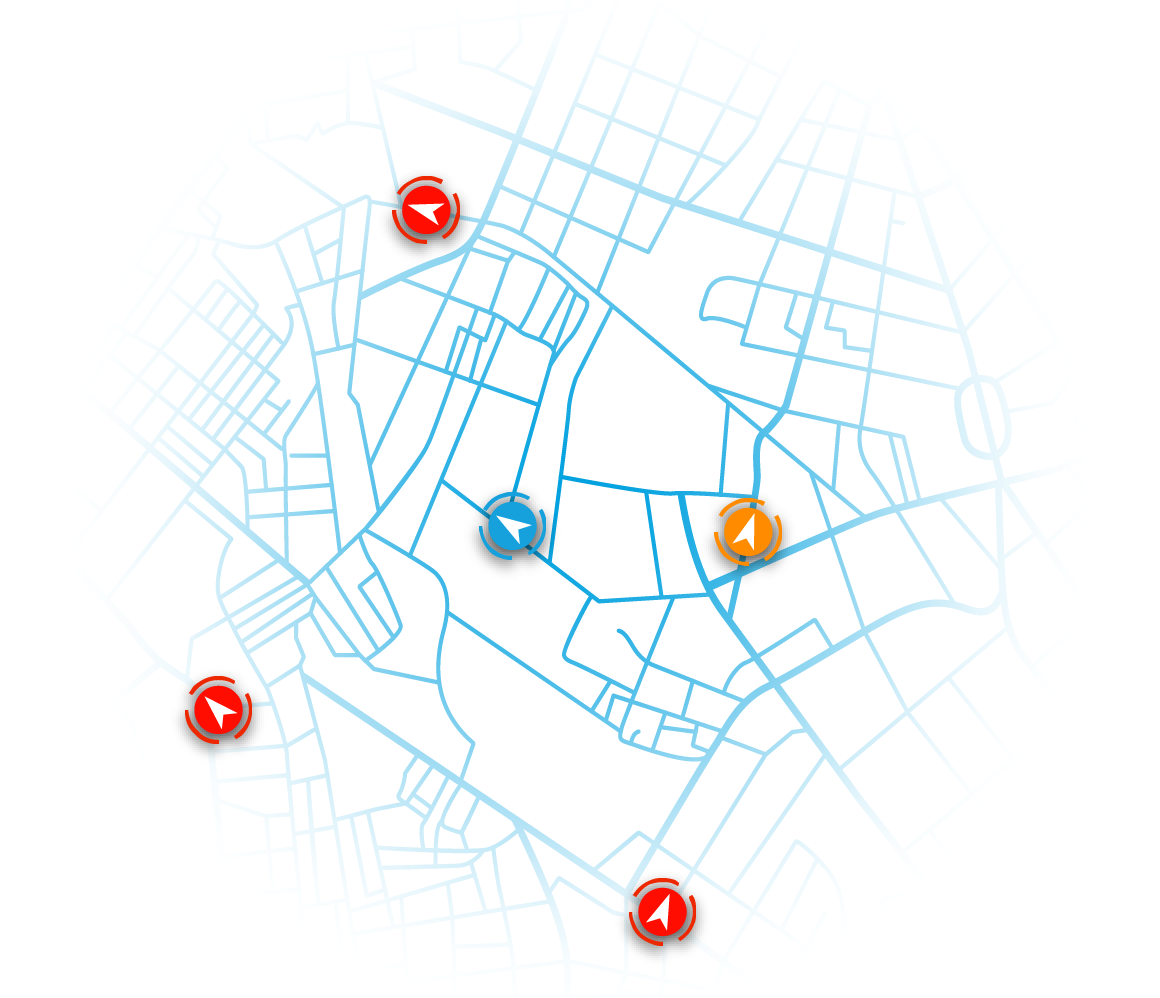 SpaceTime Vehicles On Map